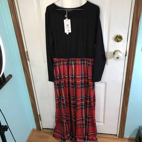 Dress L with tags black and red long - Picture 3 of 6